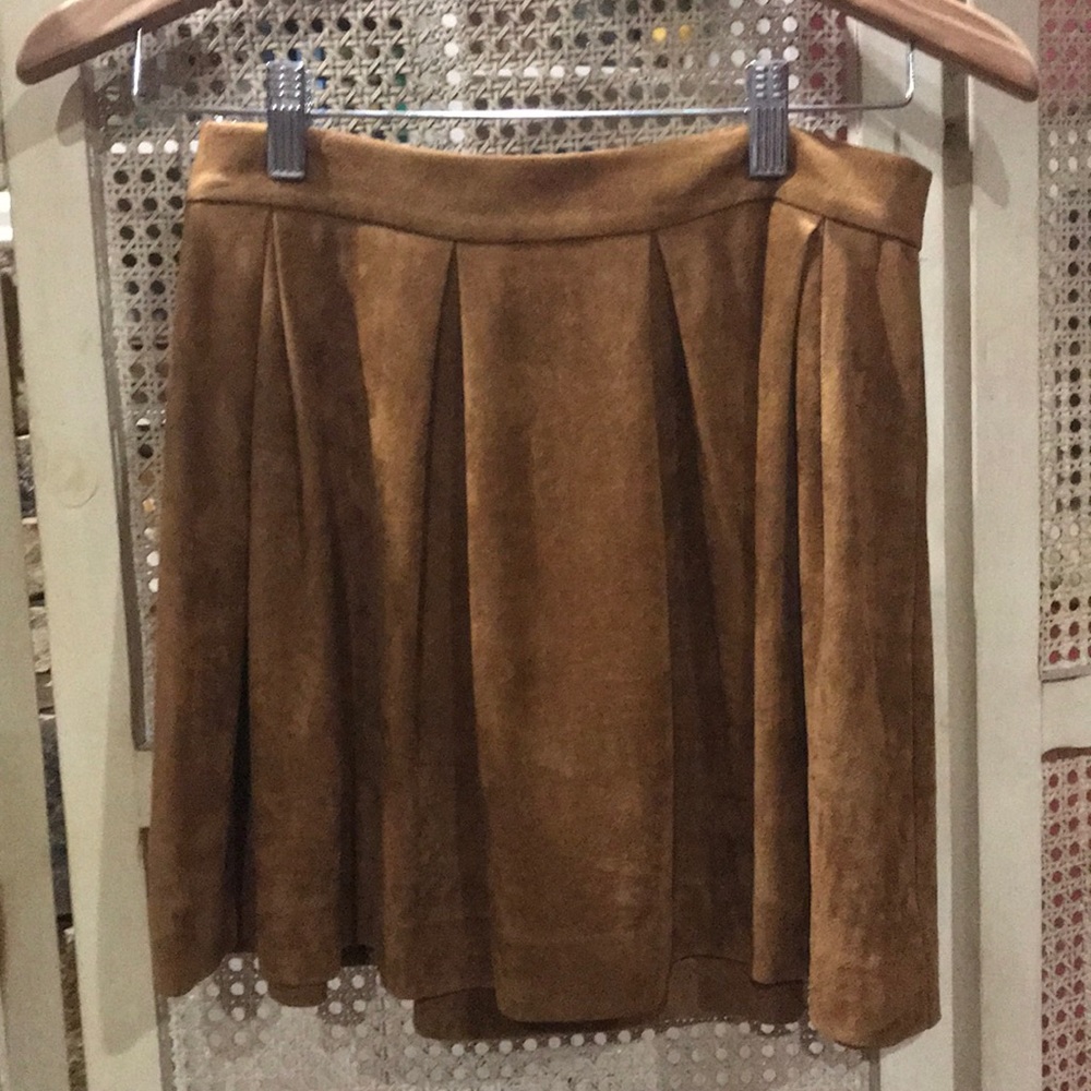 Faux Suede Brown Skirt